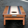 Classic Stripes Mahogany Blue and Red Silver Series Cornhole Boards