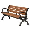 Heritage Style 6′ Recycled Plastic Bench With Back