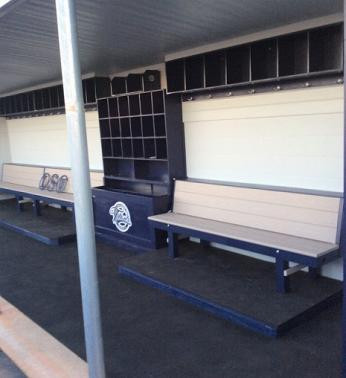 Eagle Dugout Players Bench MLBStyle, TwoTiered