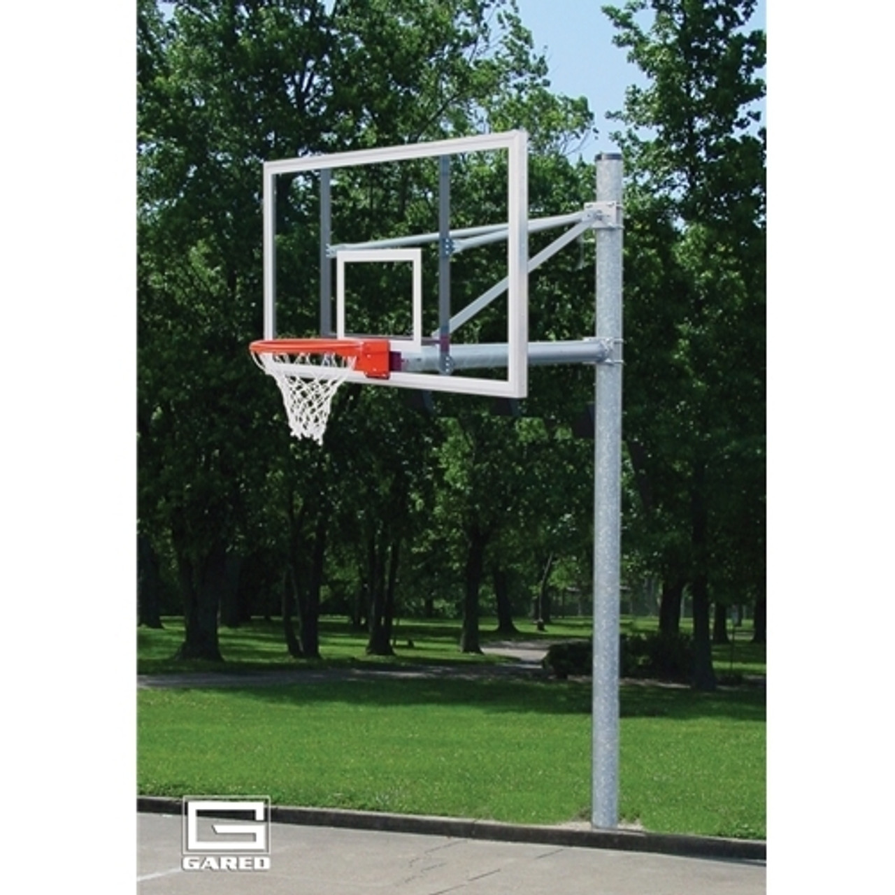 Straight Post Playground Basketball Hoops