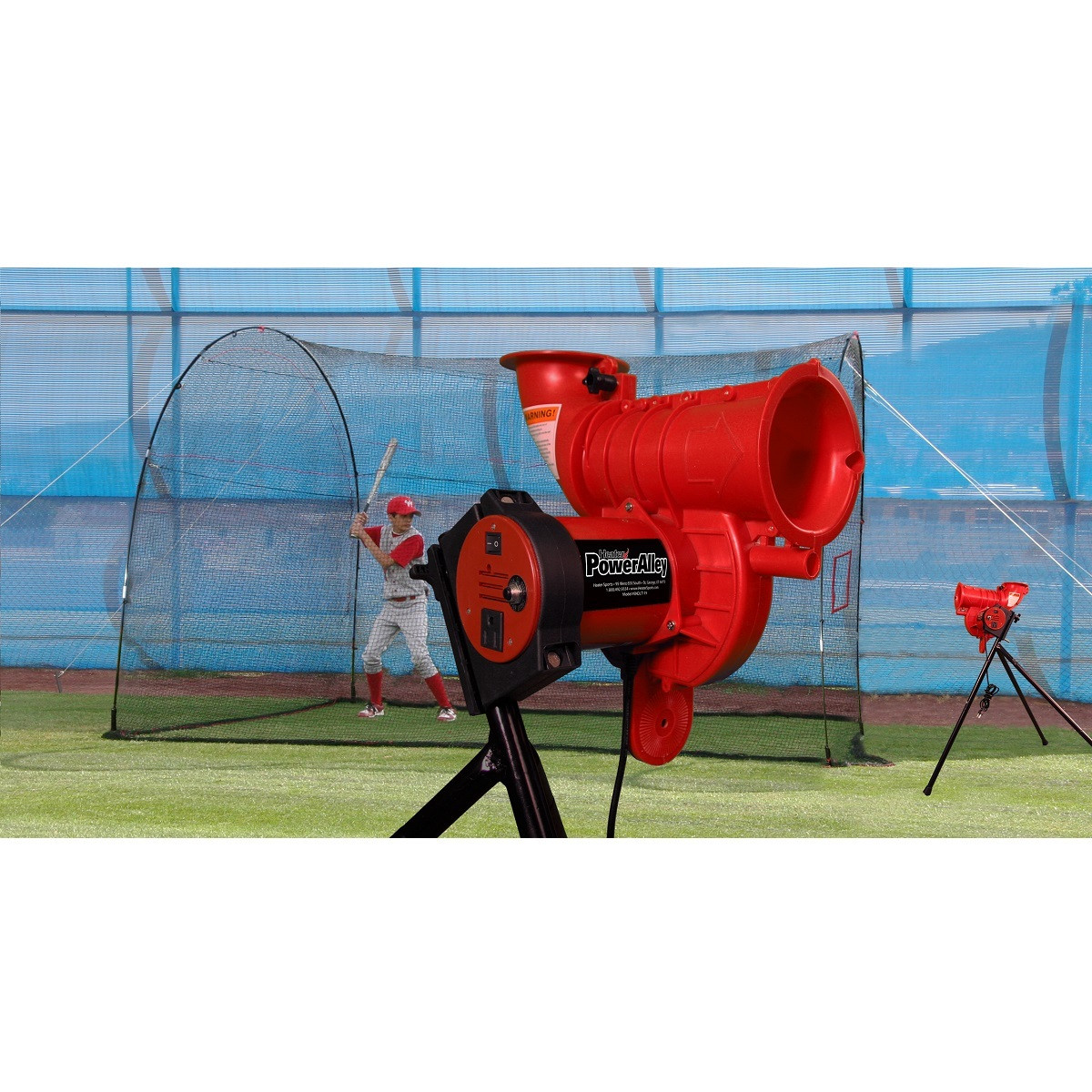 パワーアリーライト　ピッチングマシン Power Alley Lite Ball Machine and 22' Power Alley Cage