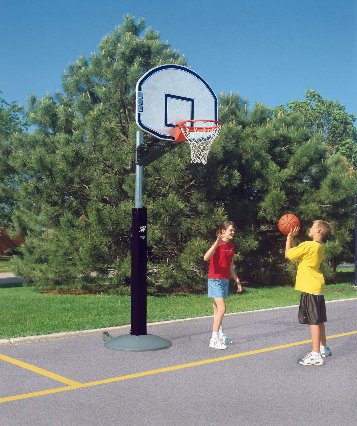 Bison Playtime Elementary Portable Basketball Hoop 48 Inch Acrylic