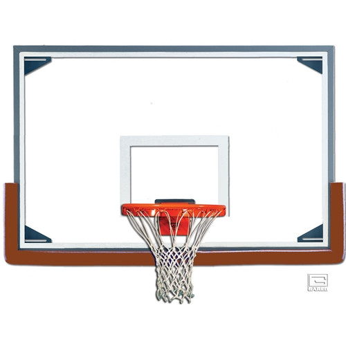 Gared 48 Inch X 72 Inch Tall Competition Glass Backboard Steel Frame
