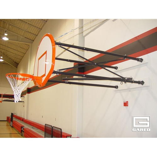 Gared Fold-Up Fan-Shaped Wall Mounted Hoop - 54 Inch Steel Gared Fold-Up Fan-Shaped Wall Mounted Hoop - 54 Inch Steel