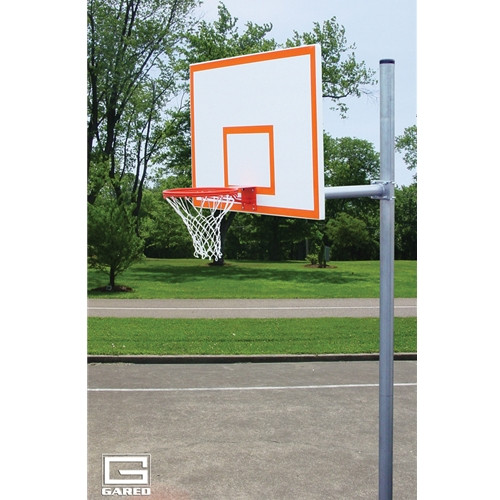 Gared Heavy Duty Straight Post Basketball Hoop - 72 Inch Steel