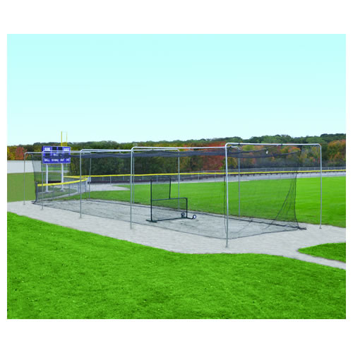 Jaypro 55' Economy Outdoor Baseball Batting Cage - Semi-Permanent