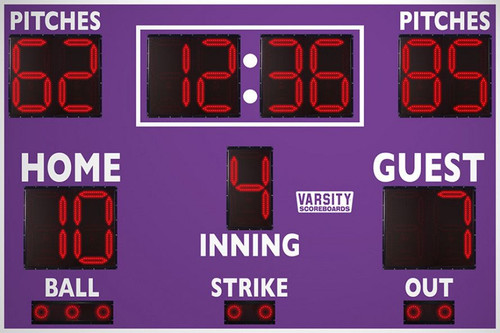 Varsity 3312LED Baseball / Softball Scoreboard w/ Timer, 8'x5