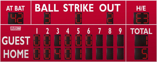 Varsity 3358 20' Baseball/Softball Electronic Scoreboard