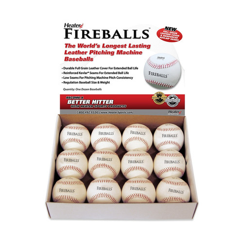 Fireballs Leather Pitching Machine Baseballs