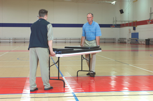 School Spirit Folding Padded Scorers Table with Graphics