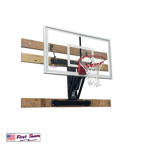 First Team VersiChamp Turbo Wall-Mounted Basketball Hoop - 54 Inch Glass