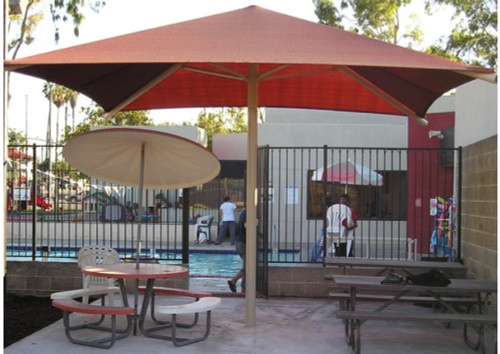 Square Single Column Shade - 8'H Entrance