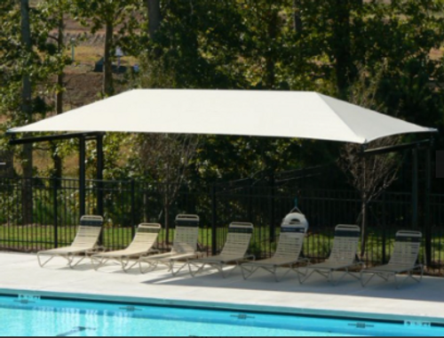 Cantilevered Fabric Shade - 10'H Entrance