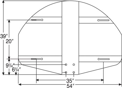Fan-Shaped Backboard Retrofit Kit - Fan-Shaped Steel