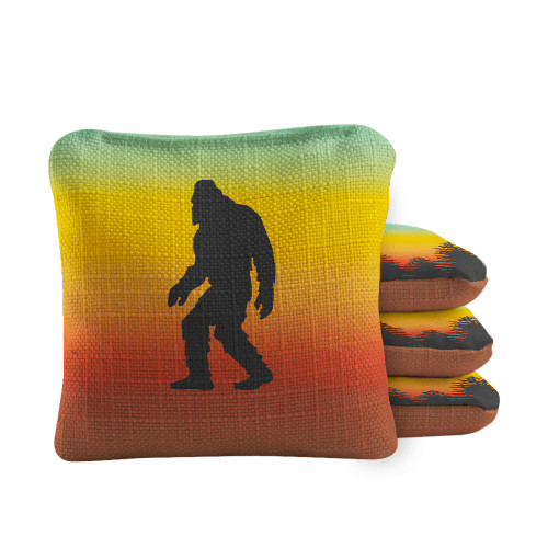 Retro Sasquatch Synergy Pro Cornhole Bags - Multi-Color