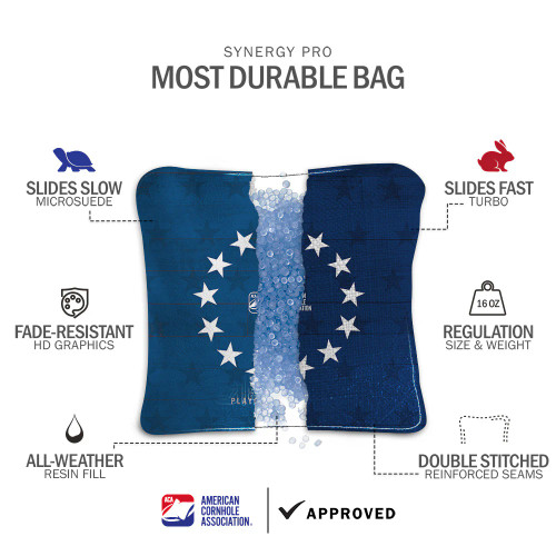 Betsy Ross Synergy Pro Cornhole Bags - Blue