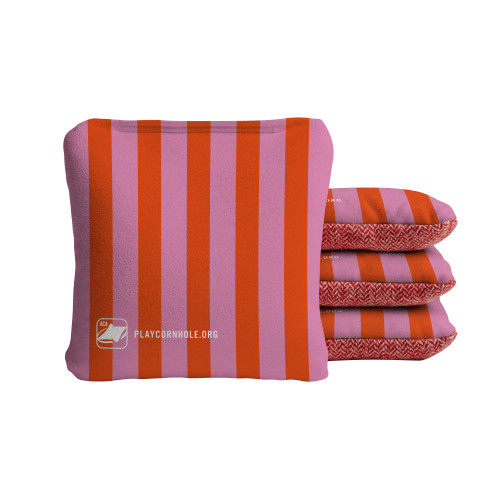 Beach Stripes Synergy Soft Cornhole Bags - Red