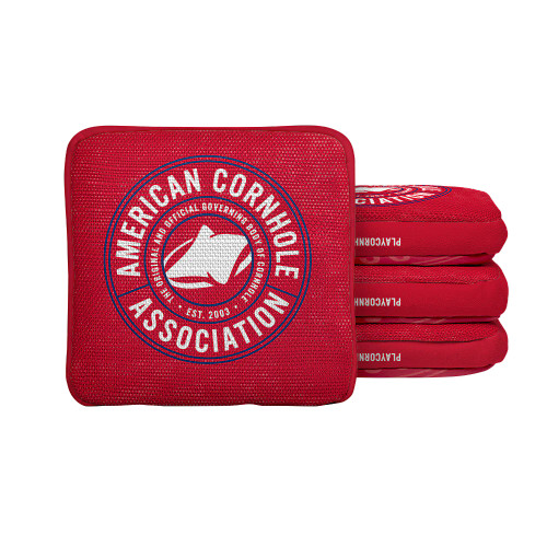 Official ACA Tournament Badge Synergy Edge Cornhole Bags - Red