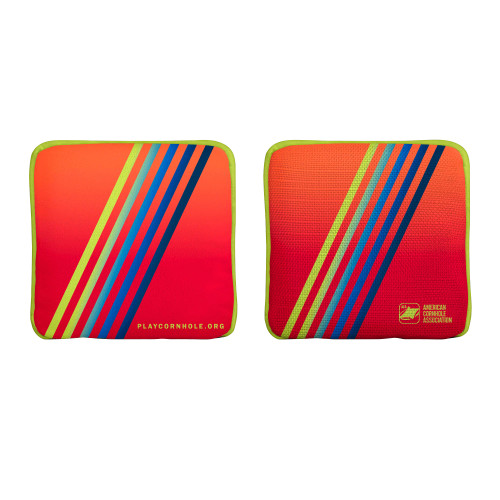 Retro Stripes Synergy Edge Cornhole Bags - Red