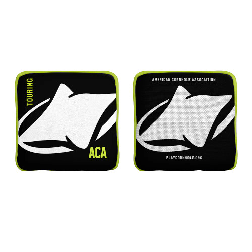 White ACA Logo Synergy Edge Cornhole Bags - Black