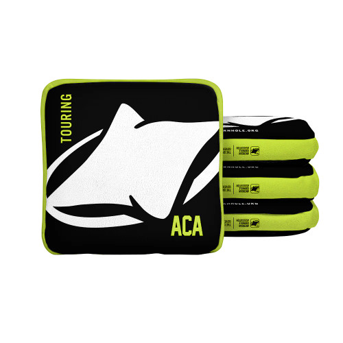 White ACA Logo Synergy Edge Cornhole Bags - Black