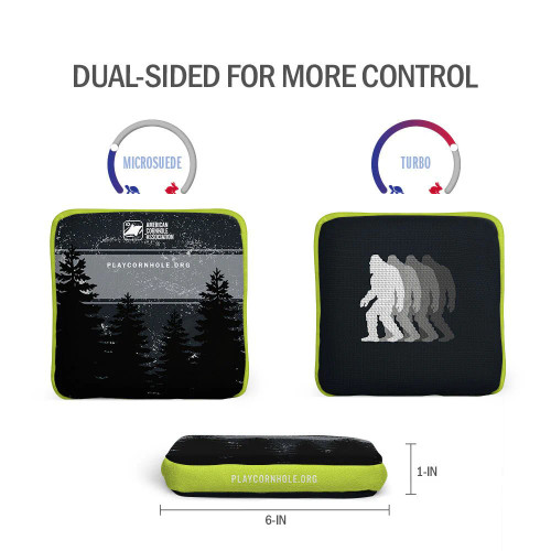 Sasquatch In The Dark Synergy Edge Cornhole Bags - Black