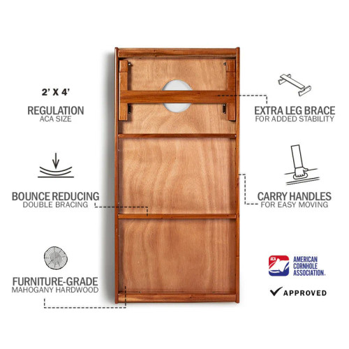 Hickory Stripes Silver Series Cornhole Boards