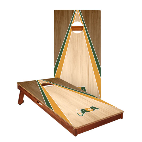 Throwback ACA Classic Wood Triangle Silver Series Cornhole Boards