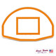 First Team 54" Fan-Shaped Aluminum Backboard