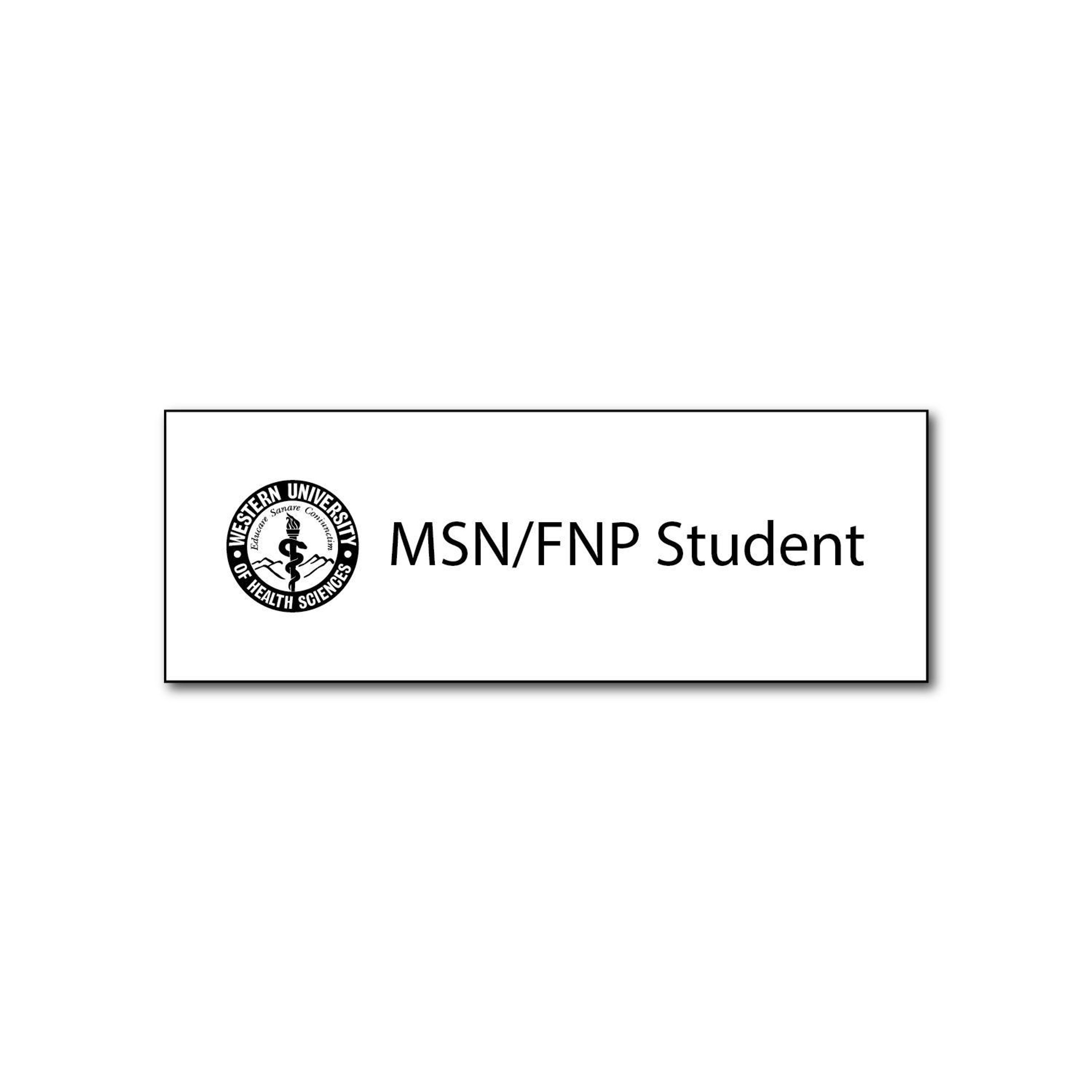 MSN FNP Student Name Badge WesternU Campus Store msn-fnp-student-name-badge-westernu-campus-store