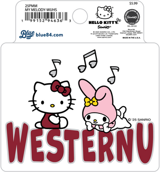 WesternU Hello Kitty My Melody Sticker