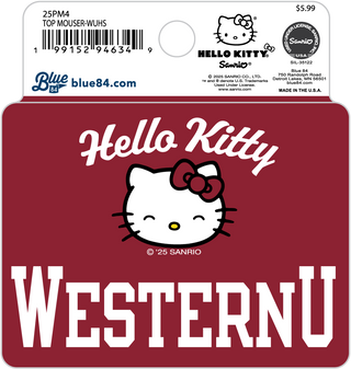 WesternU Hello Kitty Top Mouser Sticker