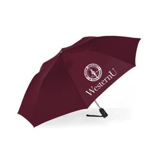 WesternU 42" Rain Essentials Manual Compact Umbrella Burgundy