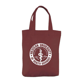 WesternU Cotton Canvas Tote Burgundy