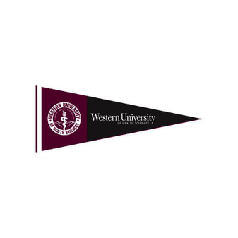 WesternU Felt Pennant 12x30 Burgundy/Black