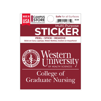WesternU CGN Sticker 4x3 in