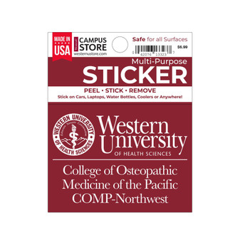 WesternU COMP-NW Sticker 4x3 in