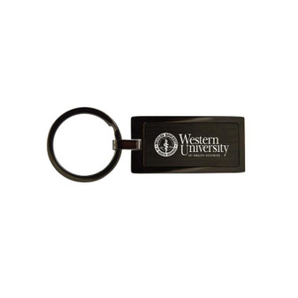 WesternU Plate Key Chain Black