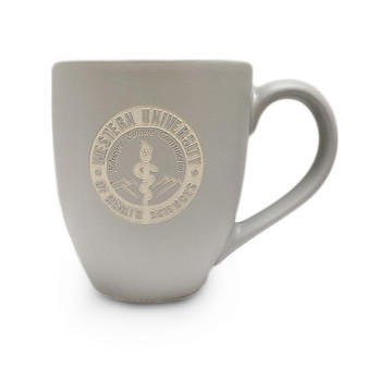 WesternU Engraved Bistro Mug 16oz Grey