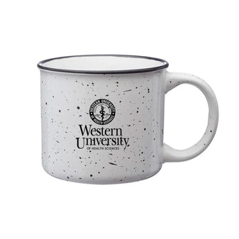 WesternU Campfire Mug 15 oz White Speckle