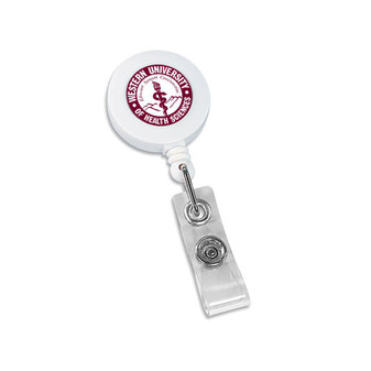 WesternU Plastic Badge Reel Burgundy