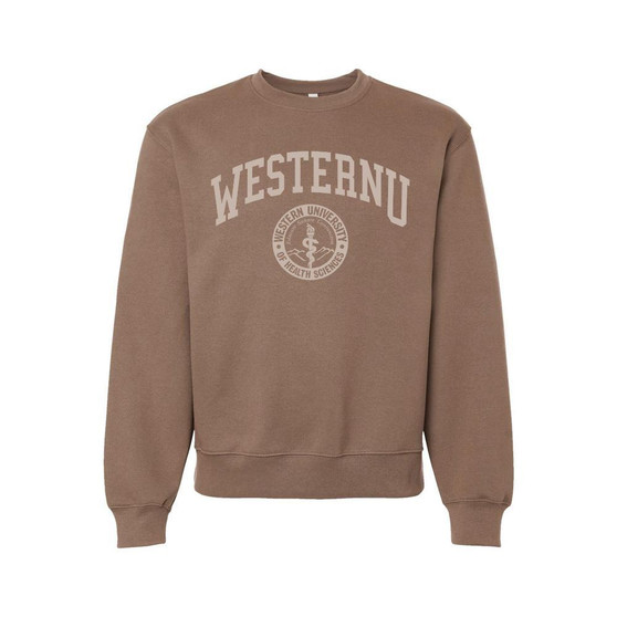 WesternU Over Seal Crewneck Sweatshirt Vintage Brown