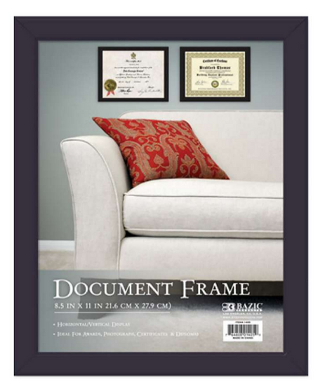 BAZIC Document Frame 8.5" x 11"