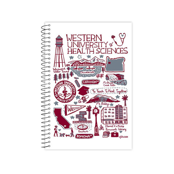 WesternU Julia Gash 9.5x6 Spiral Notebook