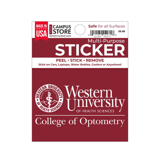 WesternU CO Sticker 4x3 in