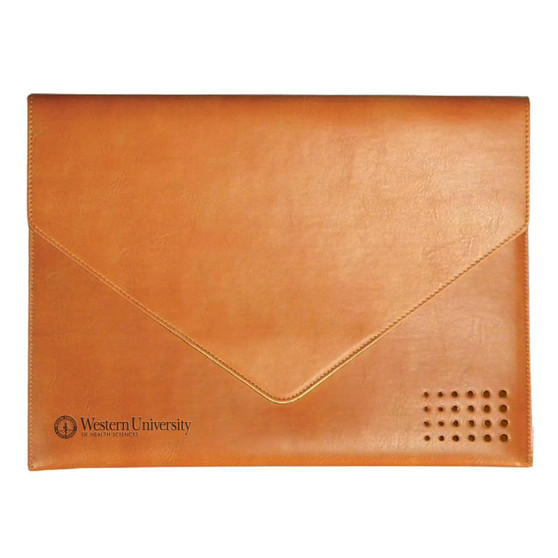 WesternU Italian Leather Document Folder Tan