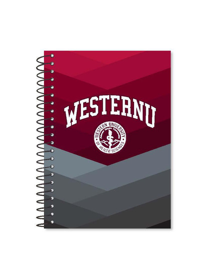WesternU Gradient Chevron 5x7 Spiral Notebook