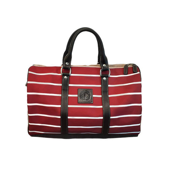 WesternU Stripe Duffle Burgundy