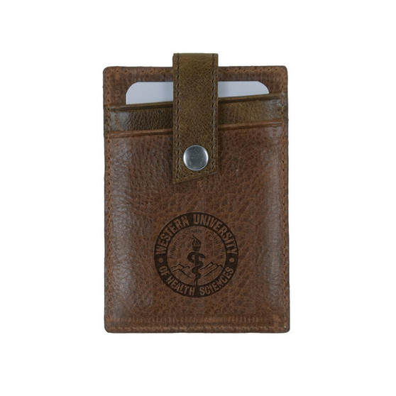 WesternU 2-Tone Rfid Leather Money Clip Tan/Cognac