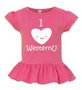 I Heart WesternU Girls Ruffle T-Shirt Pink